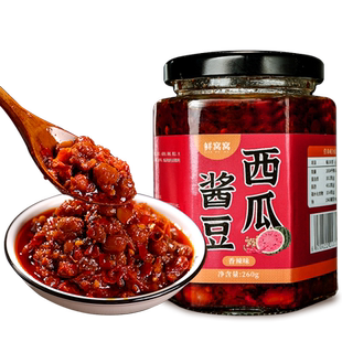 鲜窝窝 西瓜酱豆 黄豆瓣酱豆子瓜豆酱大豆豉酱西瓜酱豆河南特产