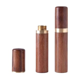 檀木牙签筒随身便携式创意针筒收纳盒木质迷你家用牙签收纳罐穿针