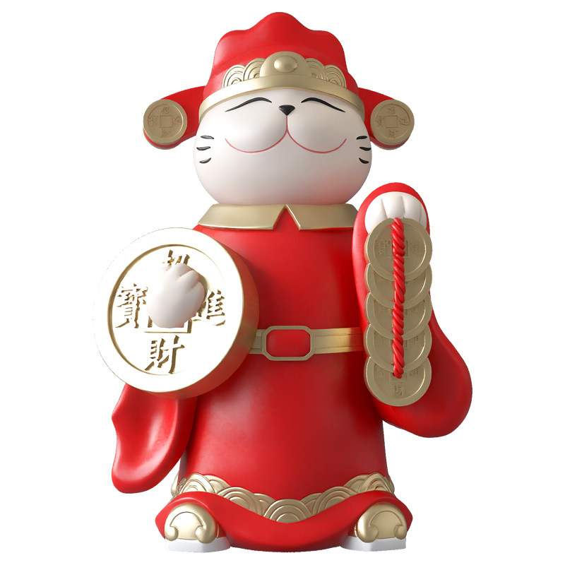 安妮拾光招财猫摆件开业礼物