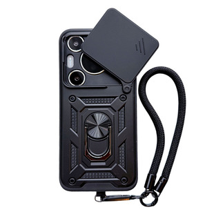 适用于华为pura80pro手机壳推窗Pura80ultra专用外壳带镜头盖Pura80加保护套推拉滑盖遮挡摄像头开关防摔指环