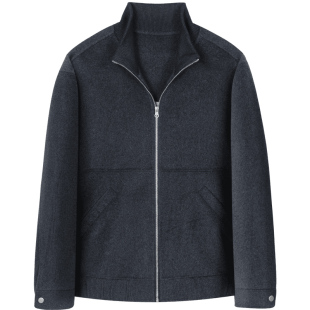 【羊毛+羊绒】庄吉男士高端夹克2025秋冬新款立领短款呢子大衣