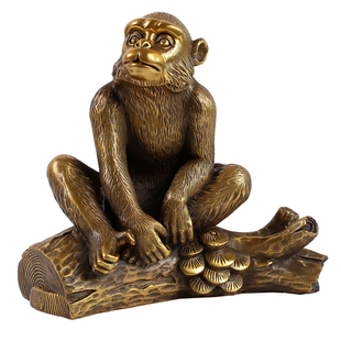 皇轩 铜猴摆件猴子风水家居工艺品装饰品摆设 吉祥物十二生肖猴