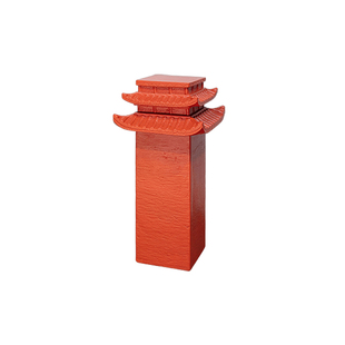 办公室落地新中式仿石头底座石柱墩花架玄关入户门客厅装饰品摆件