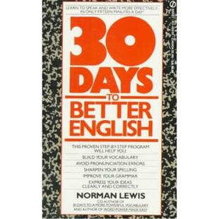 现货英文原版 30天提高英语技能 经典英文学习 Thirty Days to Better English:Learn to Speak and Write More Effectively 书籍