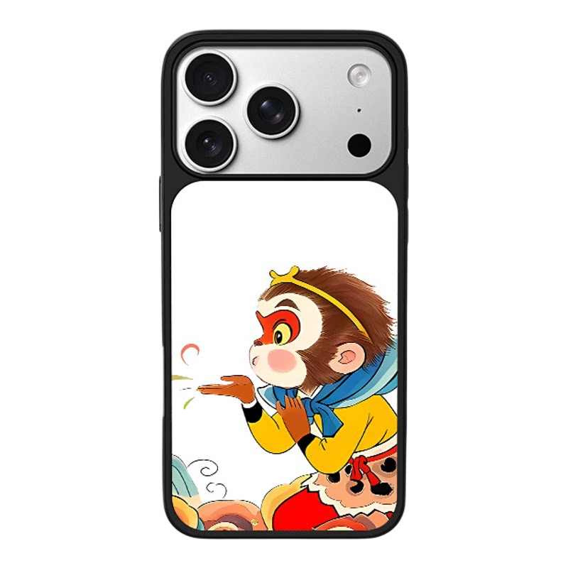 悟空猴子变身适用于苹果17promax新款手机壳iPhone air/16pro/15plus14玻璃13pro小众手机套12男女冰感防摔11
