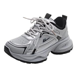 回力女鞋秋冬季新款老爹鞋女款初中生鞋子厚底增高休闲运动跑步鞋