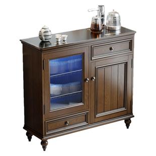 2024年新款智能实木茶吧机家用全自动饮水机餐边柜下置水桶消毒柜