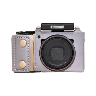 蠢小鱼数码配件适用于理光GR4卡片相机保护套便携收纳全包真皮套