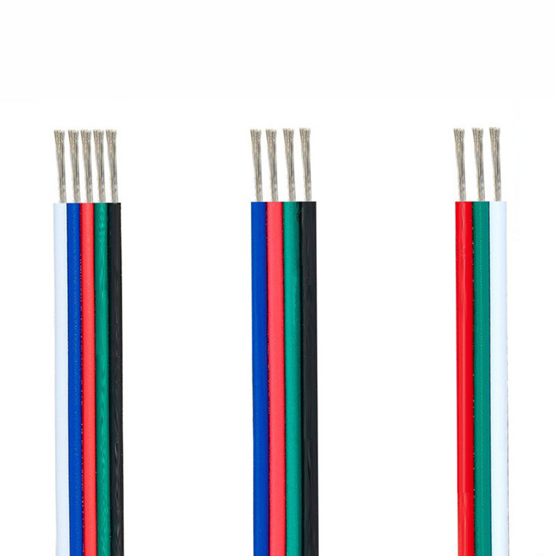 彩排线3/4芯led灯带延长线电源信号连接并线2/5/6P镀锡铜线22AWG
