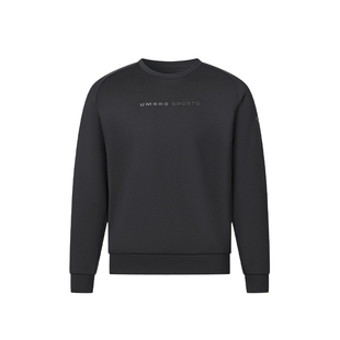 umbro茵宝官方运动新品男款保暖反光印花百搭款圆领长袖T套头卫衣