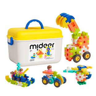 mideer弥鹿拼插装软积木大颗粒儿童0玩具2益智3到6岁宝宝新年礼物