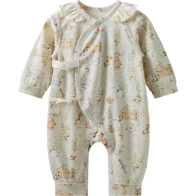 [兔子果园]aqpa爱帕婴儿衣服纯棉春秋新款宝宝连体衣哈衣爬服睡衣