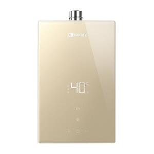 金色玻璃面板恒温燃气热水器16L