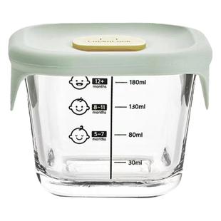 儿童辅食盒耐高温玻璃可蒸煮蛋羹碗可微波冷冻保鲜婴儿专用辅食碗
