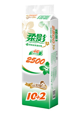 【商超同款】心相印柔影卷纸4层加厚速溶原生木浆厕用卫生纸无芯