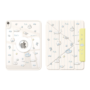 新款ipad保护壳平板壳air8保护套磁吸可拆分5苹果电脑pro11寸mini7第9代十旋转4防摔弯a16外壳无笔槽透明3Y折