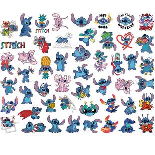 【迪士尼正版授权】50张史迪仔贴纸卡通可爱手机壳行李箱笔记本吉他电瓶车保温杯防水贴纸