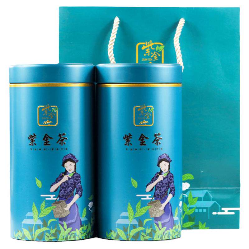 广东河源特产炒青客家紫金茶蜜香茶叶新茶云雾绿茶[随机免费送盒]