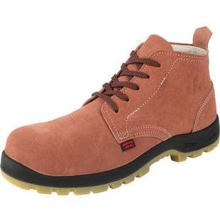 盾王轻便高帮劳保鞋男女防砸绝缘电工鞋反毛牛皮工作鞋软底透气