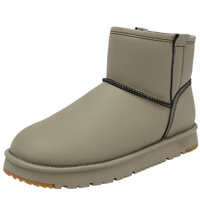 UBZ皮面厚底加绒保暖防滑雪地靴