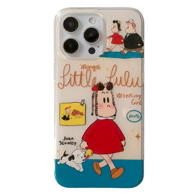 适用苹果手机壳卡通动漫人物链条