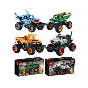 【自营】乐高积木42134巨齿鲨卡车回力车越野车大脚车方头仔人偶