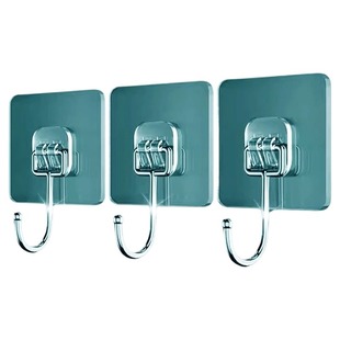 挂钩粘钩免打孔强力承重粘胶墙壁贴透明无痕挂勾贴钩免钉钩子墙上