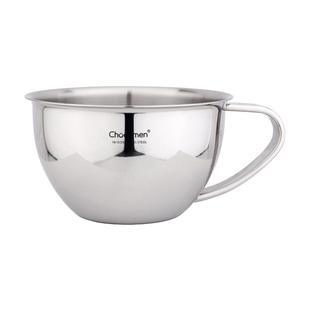 chockmen卓德铭18/10不锈钢早餐杯16cm单耳牛奶杯泡面吃饭碗多用