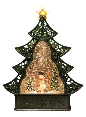 装饰圣诞卧室摆件水晶球小夜灯