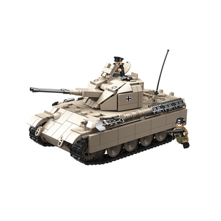 二战积木德系五号防空坦克自行火炮柯利安仿真模型拼装儿童礼物