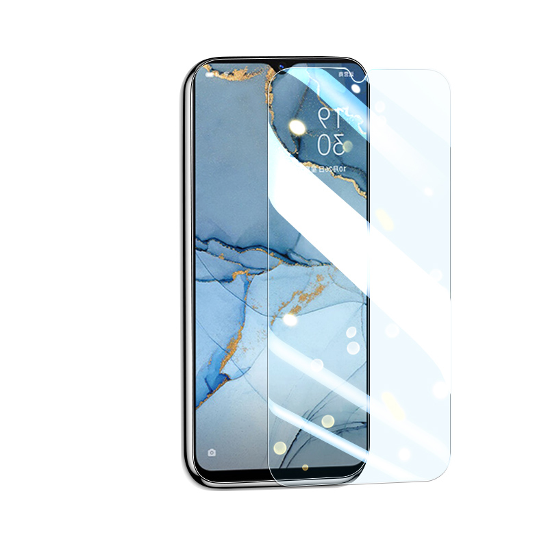 适用opporeno3钢化膜5G高清抗蓝光opopreno3元气版手机膜全屏全覆盖保护PDCM00防指纹无白边屏保0pp0防摔防爆