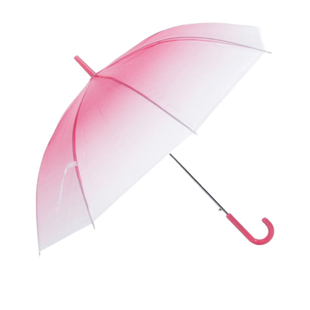 16骨透明雨伞长柄网红学生儿童透明伞直杆白色广告伞定制可印logo