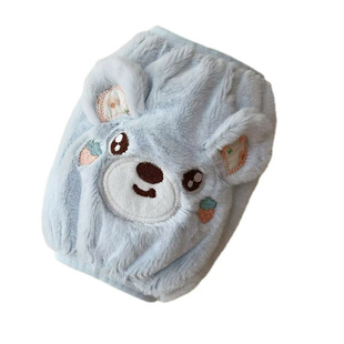 芭啦坊儿童袖套小孩男女毛绒保暖防污可爱小熊秋冬羽绒服1-8岁ins