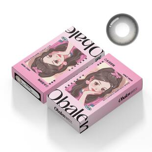 欧巴兰灰色美瞳半年抛隐形近视眼镜混血女大小直径水凝胶官方正品