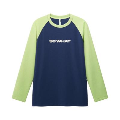 蕉内非常服502Regular男女同款拼色主题长袖T恤上衣