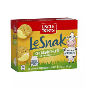 澳洲托比叔叔Uncle Tobys LeSnak芝士奶酪蘸酱酥脆咸饼干起司沾酱