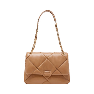 梦特娇女包羊皮新款百搭时尚休闲小香风通勤斜挎菱格链条包单肩包