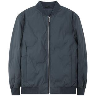 MB MindBridge百家好男士冬季棒球领羽绒服2025年纯色休闲外套