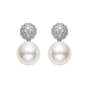 【叶童同款】NanaJacqueline新款钻球仿珍珠耳环女高级感耳钉耳饰