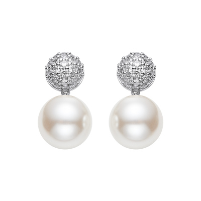 【叶童同款】NanaJacqueline新款钻球仿珍珠耳环女高级感耳钉耳饰