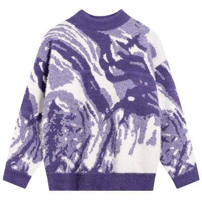 张杰明星同款加厚半高领针织毛衣