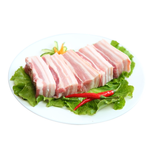 爱森冷鲜猪肉新鲜生猪肉方肉原切五花肉500克/盒烧烤红烧肉原料