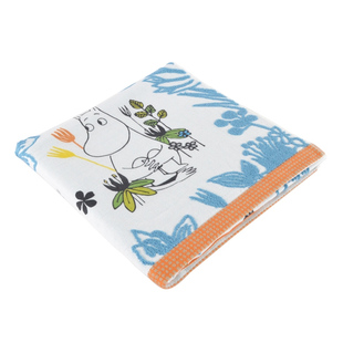 夕才儿美术馆 MOOMIN姆明花园单面纱布纯棉毛巾吸水速干成人面巾