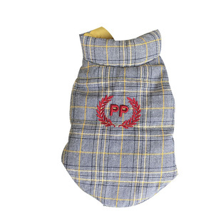 泰迪衣服冬装狗衣服秋冬装棉衣马甲狗狗衣服格子纹经典双面穿马甲