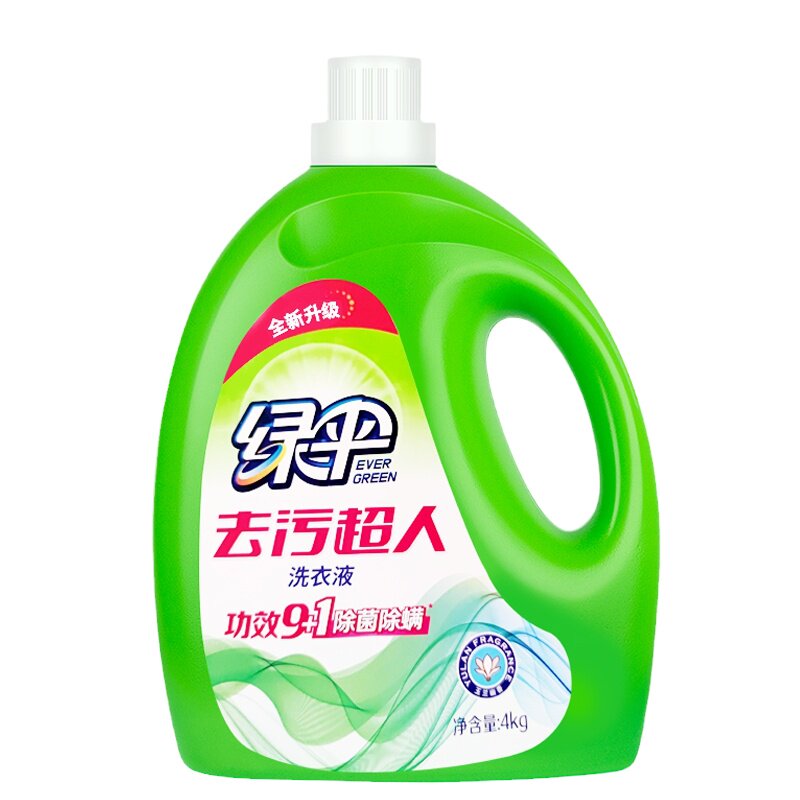 绿伞洗衣液4kg桶深层洁净家庭装