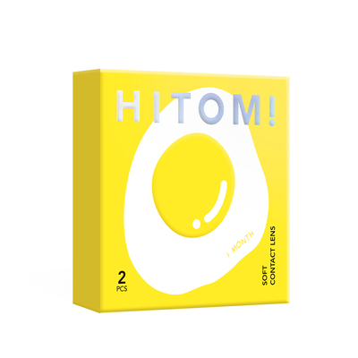 HITOMI希多蜜鹅蛋美瞳月抛2片自然混血大小直径彩色隐形近视眼镜