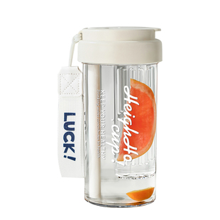 tritan水杯夏日女生高颜值耐高温食品级可装开水吸管杯茶漏花茶杯