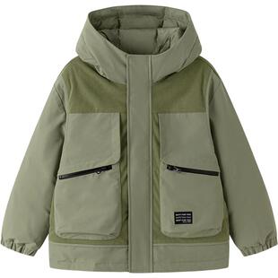 巴拉巴拉男童羽绒服中大童宝宝加厚外套冬季新款童装儿童户外工装