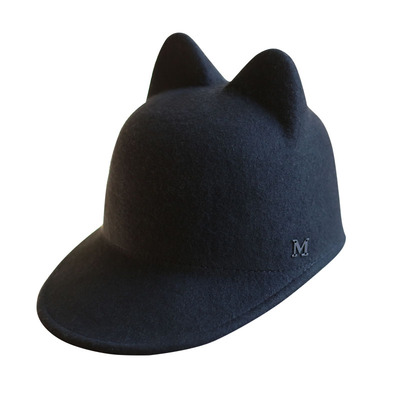 m羊毛呢马术帽女秋冬英伦棒球帽