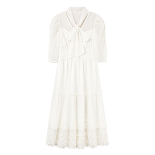 MISSCOCOON法式连衣裙气质网纱连衣裙春款